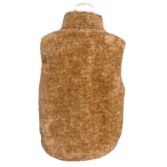 Stillwater Supply Co Softy Soft Sherpa Vest Tan Fuzzy Zip Up Women’s Med NWT $58 - Picture 2 of 7